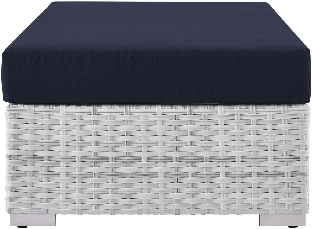 Modway EEI-4308-LGR-NAV Ottoman, Light Gray Navy