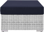 Modway EEI-4308-LGR-NAV Ottoman, Light Gray Navy