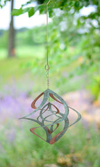 Red Carpet Studios Deluxe Double Helix Cosmix Wind Spinner, 14-Inch, Patina and Copper