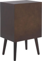 SAFAVIEH Home Collection - Pomona Dark Chocolate Nightstand, 3-Drawer Accent Table, Mid-Century Storage Cabinet (CHS5700E)
