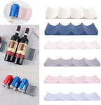 Wine Rack Stackable Cabinet Beverages Rack Kitchen Supplies Display Mat Countertop Barware Tools for Tabletop Can Organizer(White)