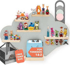 Cloud Shelf for Tonie Box and Tonies (up to 20 Figures) - Magnetic Wall Mount Storage Organizer Display Stand