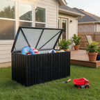 Metal Storage Box for Outdoors, Durable Large Capacity Organizer, Waterproof Garden Storage Solution for Tools, Equipment, and Supplies, Ideal for Home and Patio Use