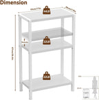 Heybly Small Narrow Side Table for Small Space, Thin Bedside Table, Skinny End Table, Slim Sofa Table, 26.4" Tall Nightstand, Couch Table for Living Room, Bedroom, Study, Balcony, White, HET006WT1