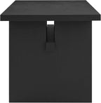 Nathan James Briggs Modern Dining Table for 6, Small Rectangle, 6-Person Black, Solid Wood in Black Oak