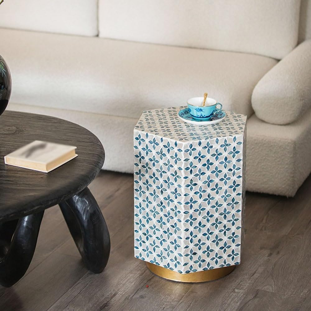 Mobile Side Table Handmade Shell Shaped Table Living Room Sofa Side Dining Coffee Balcony Decor Home Accent