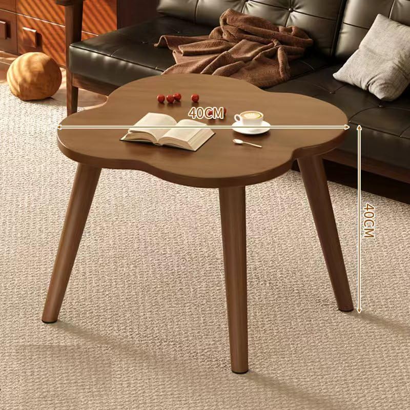BARENNSU Round End Table Small Side Tables Sofa Table for Small Spaces, Living Room, Bedroom, Stable Frame, Easy Assembly, Rustic Brown