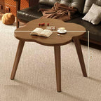 BARENNSU Round End Table Small Side Tables Sofa Table for Small Spaces, Living Room, Bedroom, Stable Frame, Easy Assembly, Rustic Brown