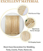 ShinyBeauty PHOTOBOOTH Backdrop - 4FTx7FT - Light Gold Sequin Fabric, Wedding & Rust Backdrop, Photography Curtains