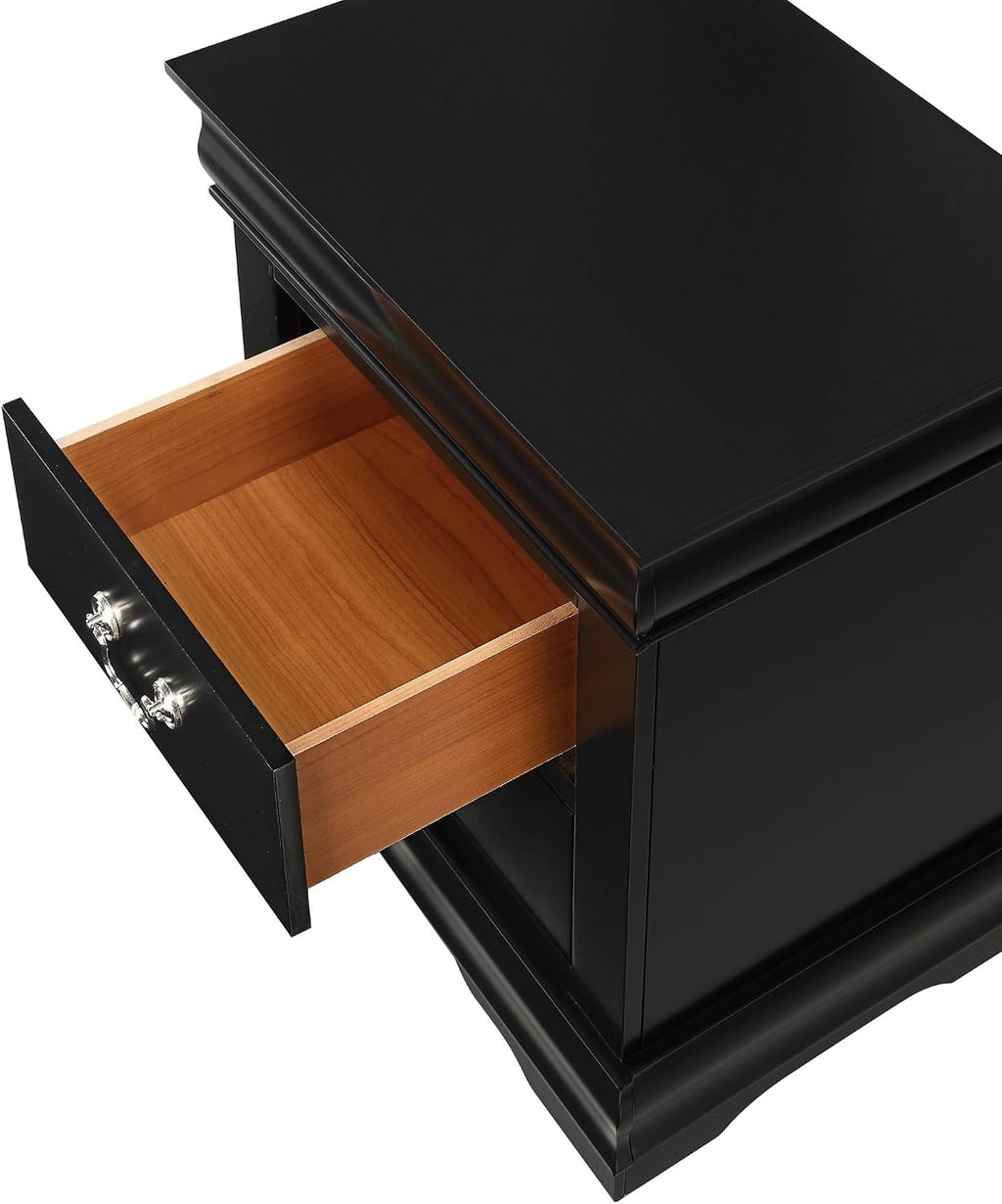 Two Drawers Nightstand Contemporary & Simple Style,for Small Spaces