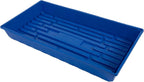SUNPACK 10" x 20" Mega Plastic Seed Starting Tray, Blue, 2.5" - No Drainage Holes, Ideal for Greenhouses or Indoor Gardening - Made of Thick, Strong Plastic