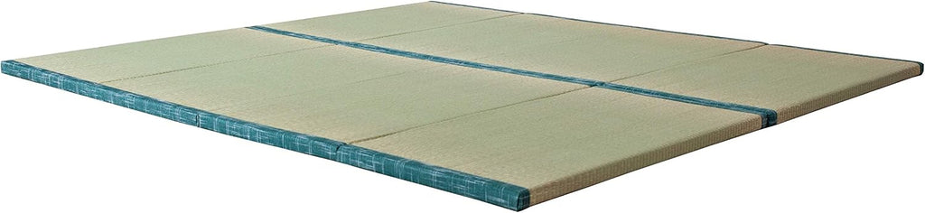 MustMat Japanese Floor Mattress Foldable Tatami Mats Folding Tatami Futon Mattress Rush Grass Floor Bed 35.4"x78.7"x1.2"(2 piece Set) | Japanese Floor Mattress, Tatami Futon Mattress, Rush Grass Floor Bed