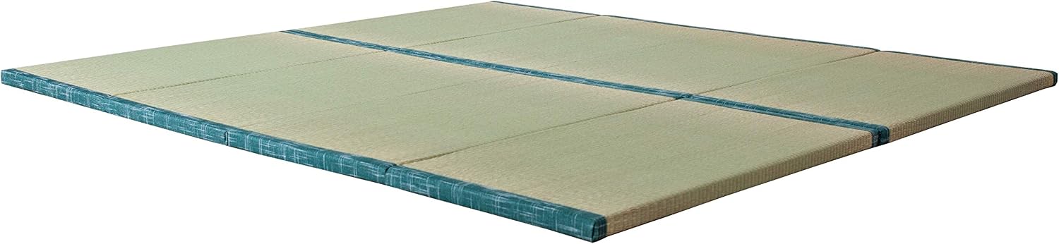 MustMat Japanese Floor Mattress Foldable Tatami Mats Folding Tatami Futon Mattress Rush Grass Floor Bed 35.4"x78.7"x1.2"(2 piece Set) | Japanese Floor Mattress, Tatami Futon Mattress, Rush Grass Floor Bed