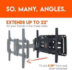 ECHOGEAR Full Motion TV Mount & in Wall TV Cable Hider Bundle - Mount TVs Up to 90" & Conceal The Wires Behind The Wall