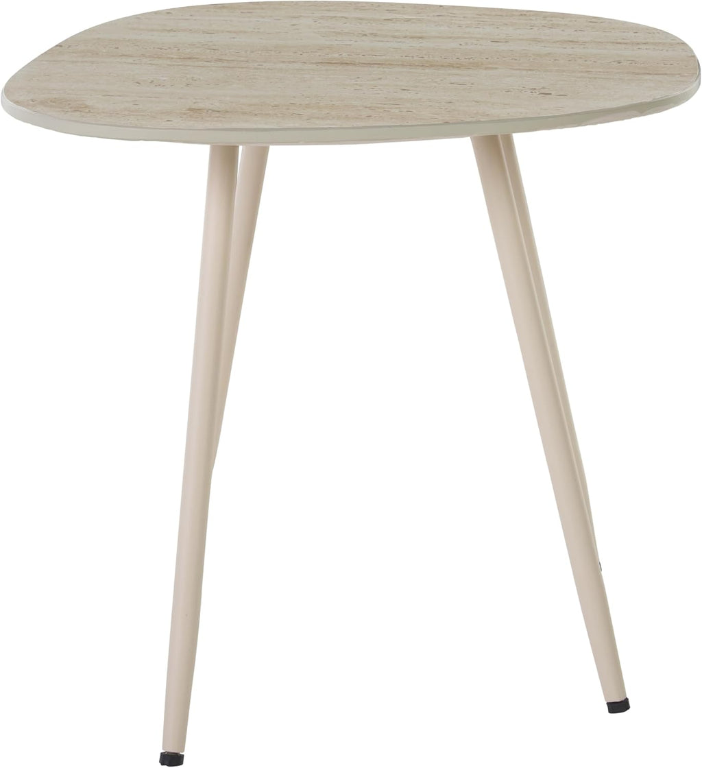 SAFAVIEH Home Collection - Mint Small Side Table, Beige Ceramic Accent Table with Slim Legs, Fully Assembled (ACC2914A)