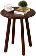 Telephone Table, Round Side Table,Sofa Coffee Table,American Wood Solid End Table,Telephone Side Table(Color:Dark Walnut,Size:23.6223.6223.62in)