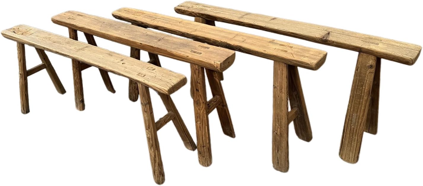 Vintage Wood Bench, Entrway bench35-36 inch | Natural Distressed Weathered Finish, Dining Table Bench, Bedroom Bench, Entryway Bench