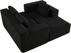 ANONER 103” Modular Sectional Sofa - L Shaped Upholstered Cloud Couch, Free Combination Deep Seat Corner Sofa, Sectional Couches for Living Room, Modern Minimalist Couch, Black
