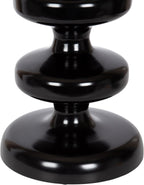 Kate and Laurel Fondi Modern Metal Round Side Table, 12 x 12 x 21, Black, Dorm Living Room Stacked Bubble End Table for Use as Bedroom Nightstand or Outdoor Patio Decor Option