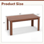 GOFLAME Dining Table for 4-6 People, 63” Modern Kitchen Table with L-Shaped Legs, 330 lbs Weight Capacity, Large Wooden Rectangular Dinner Table for Dining Room, Living Room (Walnut)