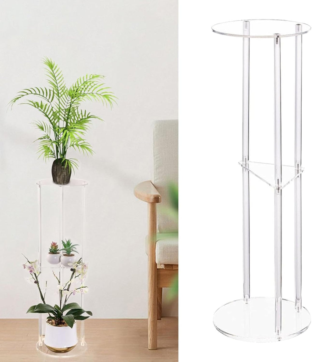 Clear Acrylic Side Table, NightStand, Modern Small Drink Side Table Furniture for Home Bedroom Bedside Living Room Hallway