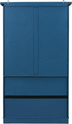 LUMISOL Kitchen Pantry with Drawers, 72" Tall Freestanding Cupboard Storage Cabinets with Door Shelves & Pull-Out Trays, Dining Storage Cabinet Cupboard with Adjustable Shelves, for Dining Room, Blue