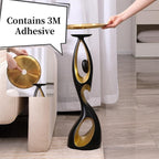 Side Table with Tray Top, Flower Stand, Round End Table, Decorative Accent Piece for Living Room, Home Decor, and Bedside Table(Black)