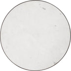 Kate and Laurel Gribben Modern Round Marble Side Table, 14 x 14 x 24, White and Gray Gunmetal, Tripod-Base Bedside Table for Display and Storage as a Bedroom Nightstand or Living Room Accent
