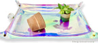 Plant Repotting Mat for Indoor Outdoor Gardening, Holographic Roll Out Potting Mat Tarp - Gifts for Plant Lovers Women (Blue)