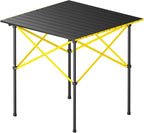 FanttikOutdoor Zeta V11 Pro Camping Table, Portable Folding Roll Up Table with Lightweight Aluminum Top & Carry Bag for Camping, BBQ, Tailgating Party, Picnic, Backyard, Large