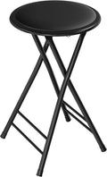 Folding Stool - Portable Backless 24-Inch Stool with 225lb Capacity, Single | Collapsible Counter Bar Stools, Compact Folding Chair, for Kitchen or Rec Room, Camping, Indoor and Outdoor by Lavish Home