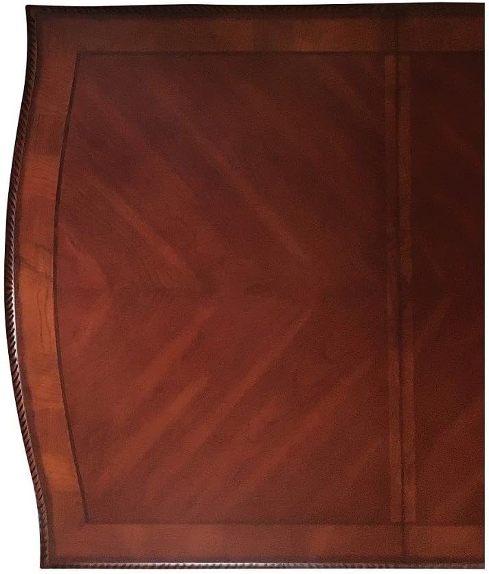 Kitchen Furniture Set 9pc Formal Dining Table Set Include 1 Dining Table, 6 Side Chairs and 2 Arm Chairs, 8-Person Solid Wood Extendable Dining Set (Cherry&Black)