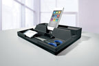 Durable 761358 VARICOLOR Desk Organiser, Compact Stationery Storage Tray with Phone/Table Mount - Charcoal