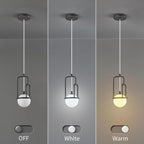 5 Inch Modern Black Pendant Light Globe Pendant Light Fixture Mid Century Pendant Lighting for Kitchen Island Dining Room Living Room Bedroom(3 Pack)