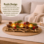 Marco Paul Christmas Decorations Room Decor, Candle Holder, Indoor Ornaments for Home, Christmas Table Centrepiece, Dinner Set, Kitchen Light, Table Decorations Centrepiece