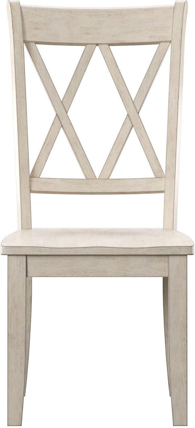 Inspire Q Eleanor X Back Wood Dining Chair (Set of 2) by Classic Dining Chairs Antique White Wood