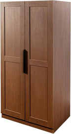 KEIKI 63" Tall Kitchen Pantry Storage Cabinet with Door-Side Rack & Shelves, Freestanding Wood Hutch Food Pantries Cupboard for Coffee Bar, Dining Room