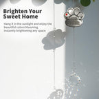 Pet Memorial Gifts for Loss of Dog Cat, Dog Memorial Crystal Suncatcher, Pet Passing Away Sympathy Gifts for Pet Lovers, Dogs Remembrance Rainbow Maker Ornament for Window Hanging, Garden, or Patio