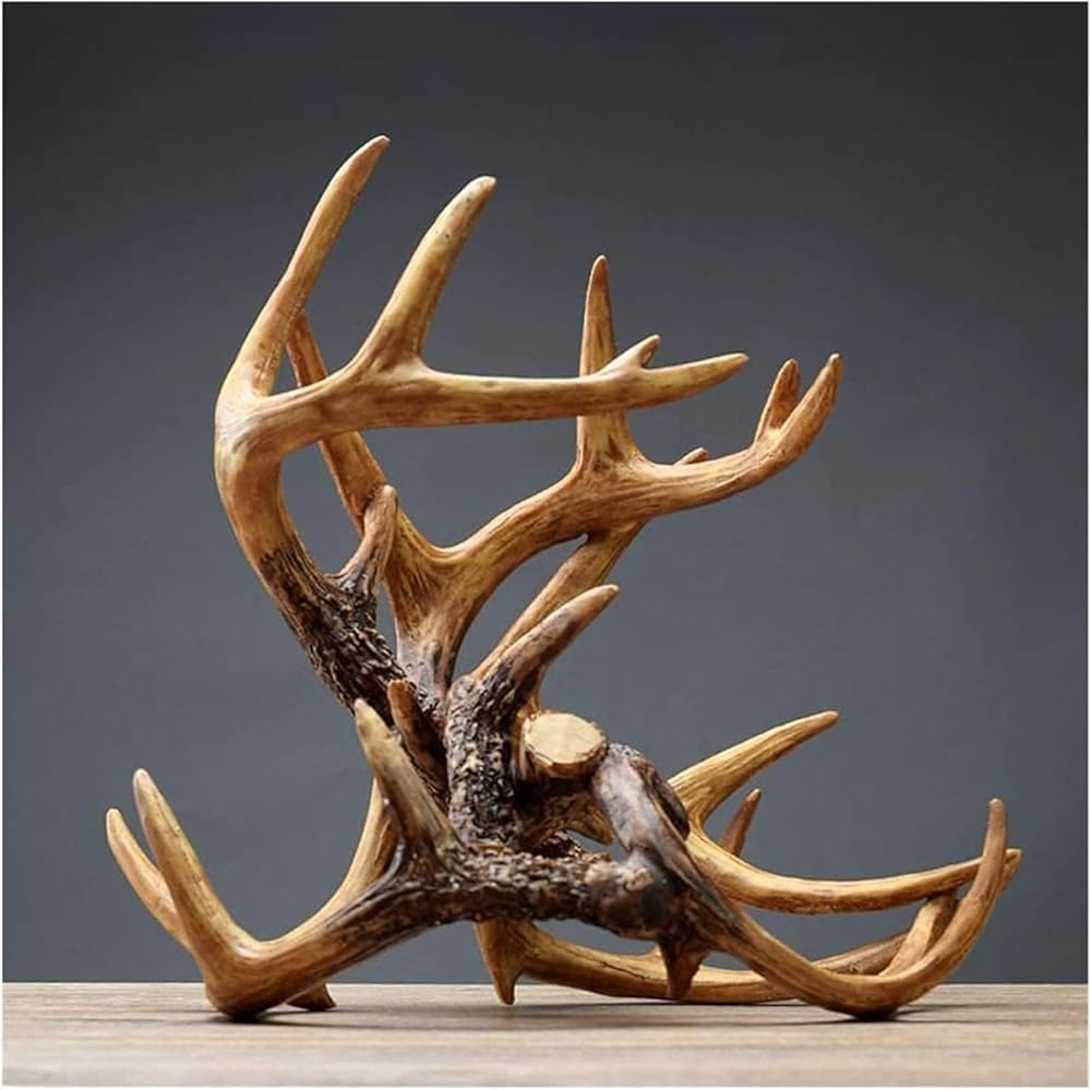 Small Deer Antler Wine Rack – Free-Standing Countertop Holder for Wine Bottles and Storage