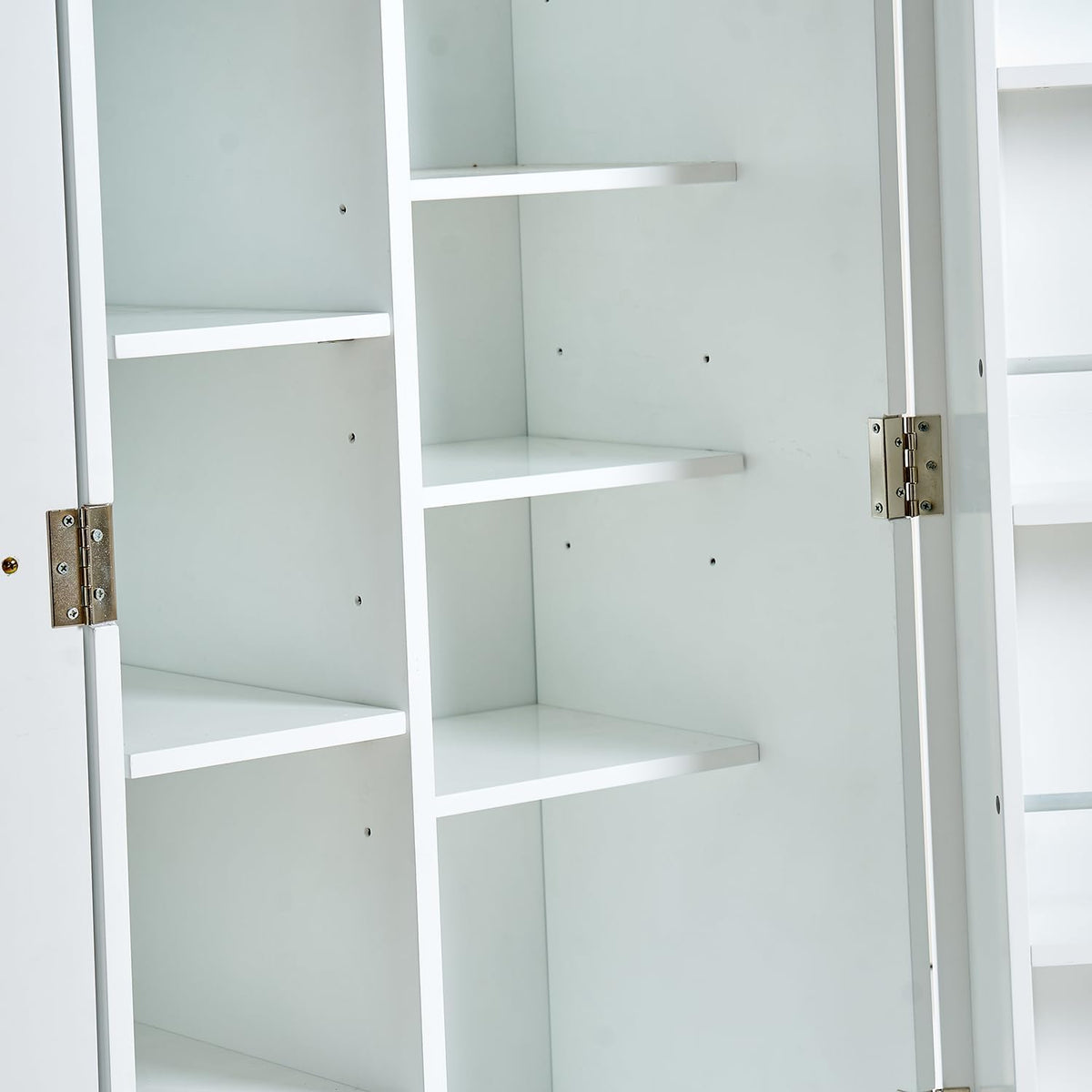 47" Tall Kitchen Pantry Cabinet,Freestanding Kitchen Pantry Storage Cabinet with Doors and Adjustable Shelves for Dining Room and Craft Room