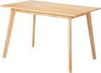 Amazon Basics Certified Sturdy Solid Wood Rectangular Dining Table, Easy Assembly, Kitchen Table, 29.5" D x 47.2" W x 29.5" H, Natural Wood