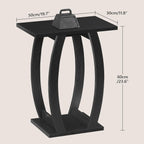 MAHANCRIS End Tables Living Room Set of 2, Side Table Beside Sofa, Black