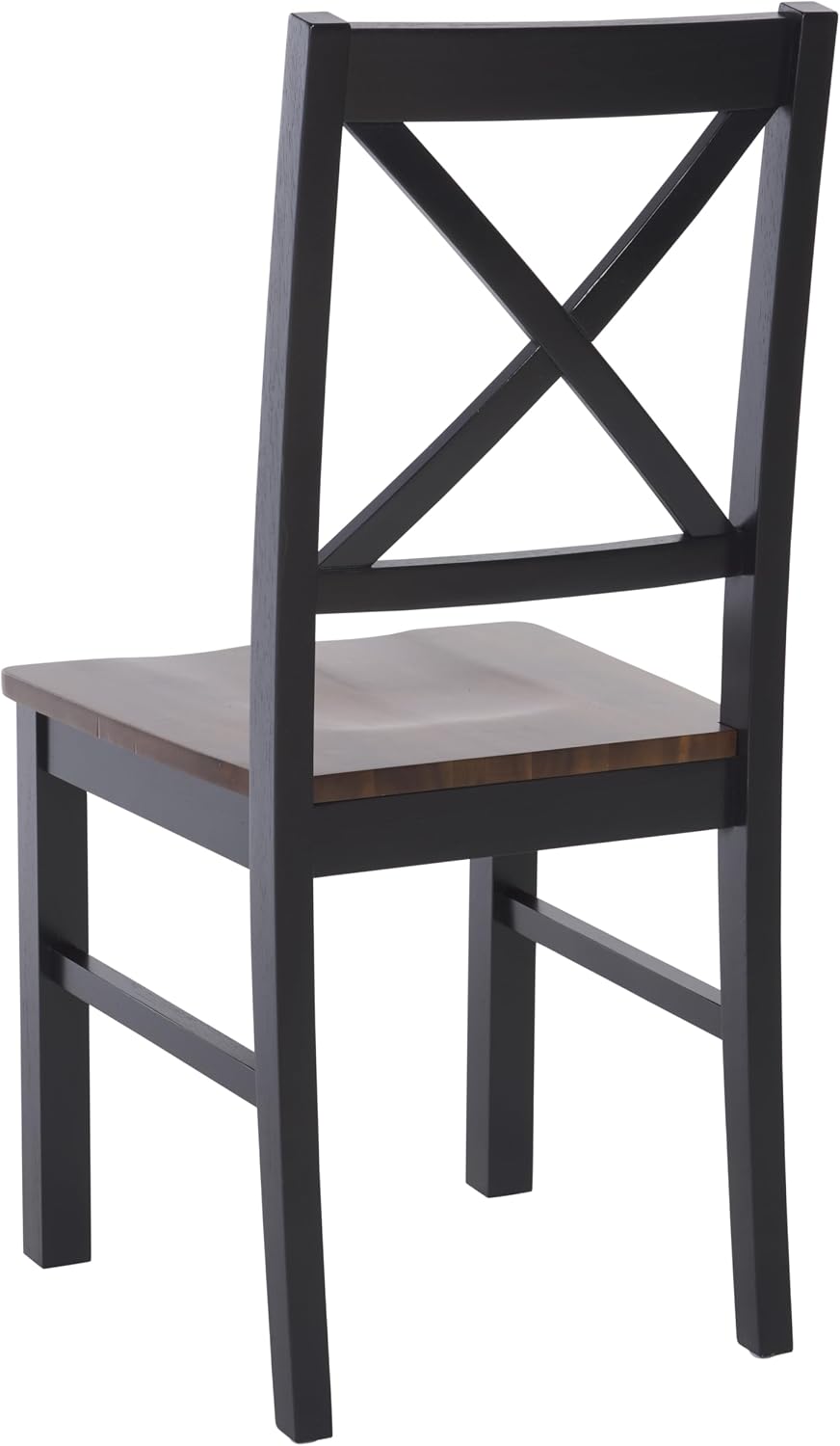 SAFAVIEH Home Collection Akash Farmhouse Black & Walnut Dining Chair Set of 2