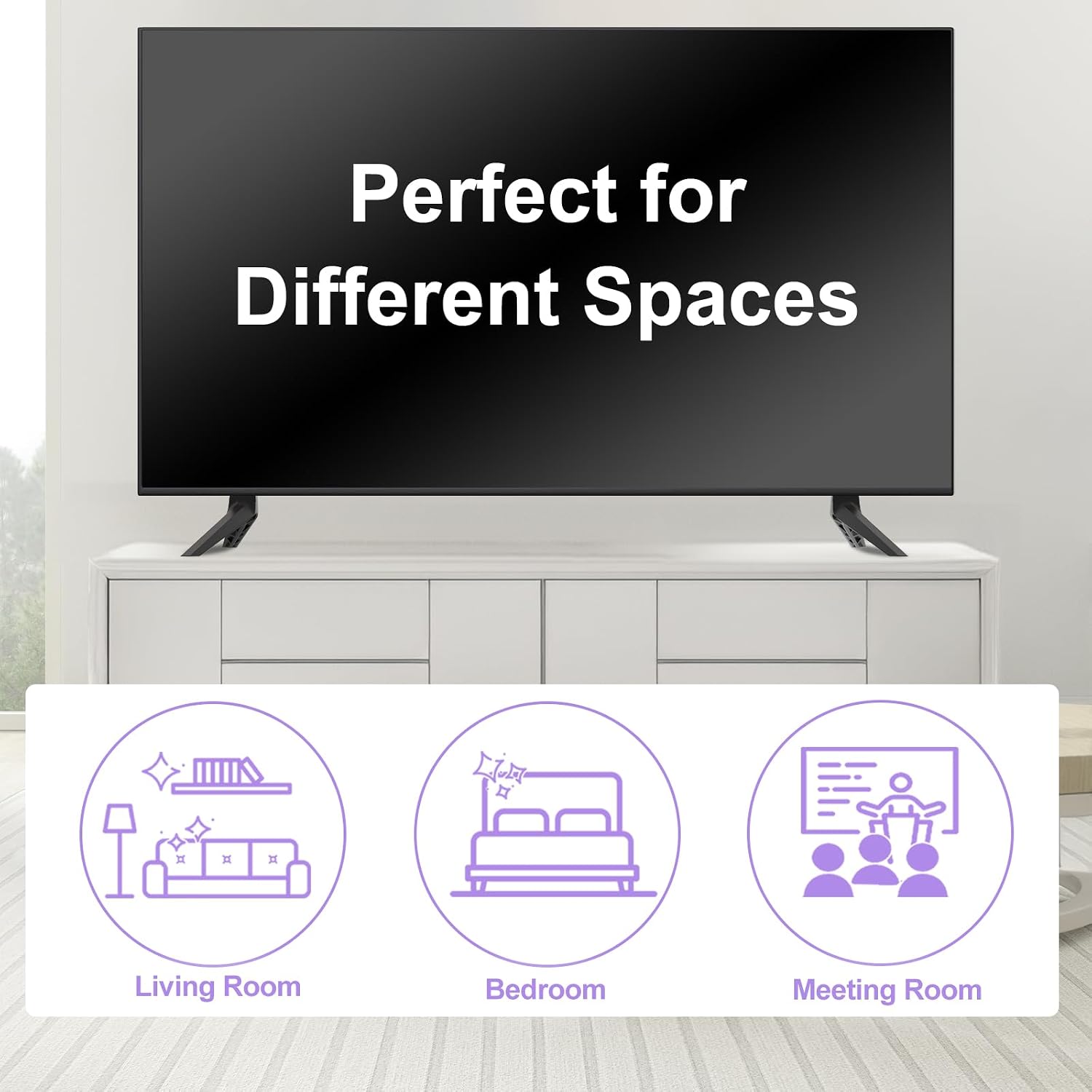 TV Stand Legs Only for Vizio TV Stand V505-H9 V505-G9, Not for Other TV Models, for Vizio 4K Ultra HD (2160P) HDR Smart LED TV Legs with Screws Set & Instructions