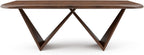 Furniture of America Nazaen III Mid-Century Modern Solid Wood 5-Piece Live Edge Dining Set – 82.5" Brown Table with Upholstered Chairs for Home Kitchen, Dinette, Rich Walnut