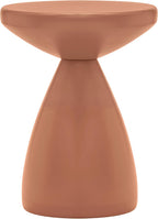 Meridian Furniture 99026Terracotta-ET Anika Collection Modern | Contemporary Side Table with Matte Terracotta Finish Iron Metal, 14.5" W x 14.5" D x 19" H, Terracotta