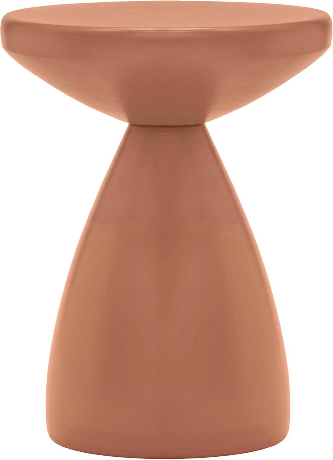 Meridian Furniture 99026Terracotta-ET Anika Collection Modern | Contemporary Side Table with Matte Terracotta Finish Iron Metal, 14.5" W x 14.5" D x 19" H, Terracotta