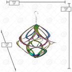 Red Carpet Studios The Original Helix Cosmix Spinner Hanging Triple, 18-Inch, Iridescent