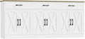 HOSTACK 71"W Farmhouse Kitchen Sideboard Buffet Cabinet with Storage, White