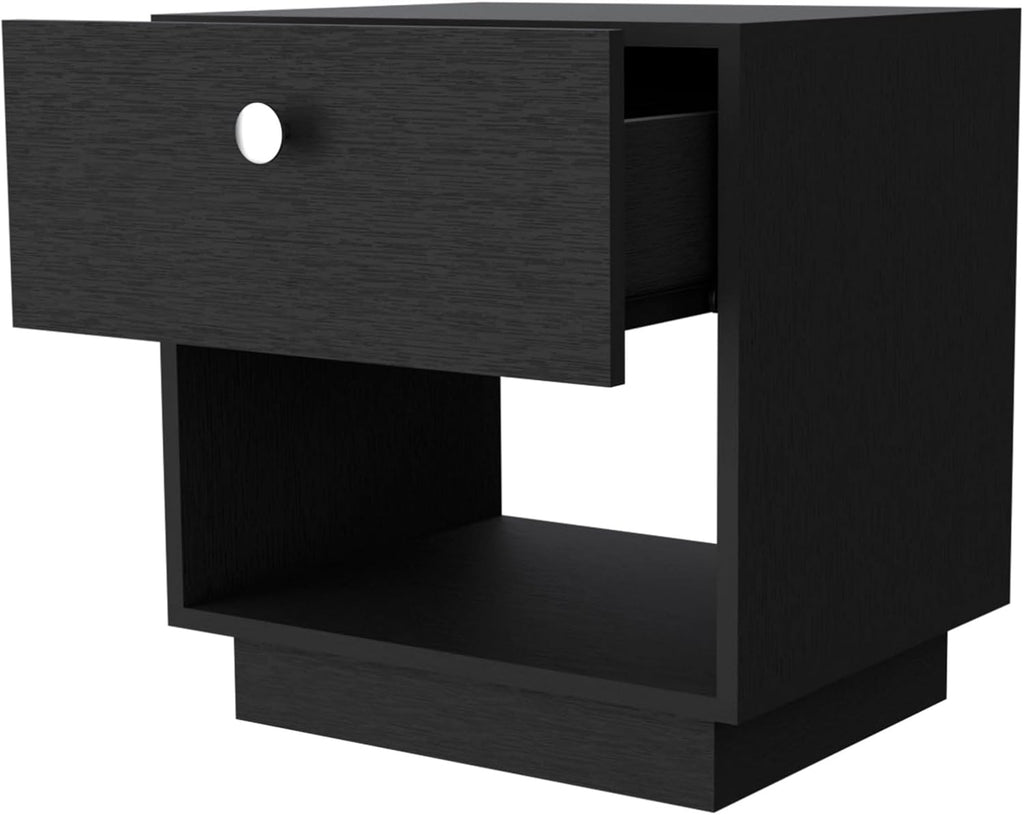 1 Drawer Nightstand, Storage Shelf,for Small Spaces